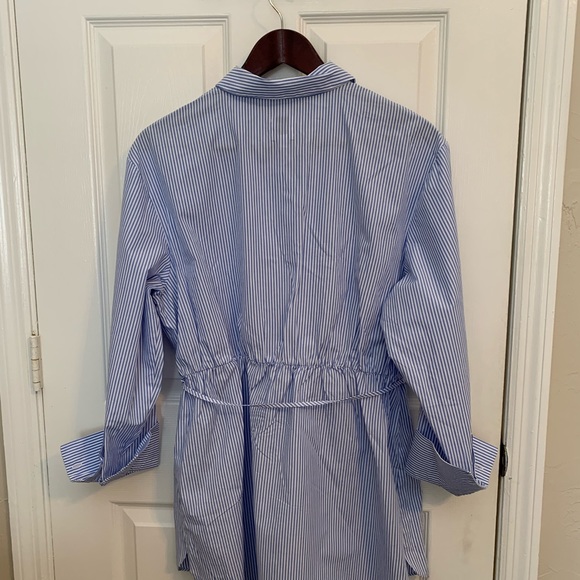 Maternity dress in excellent condition, white and blue, size Large - Picture 1 of 3